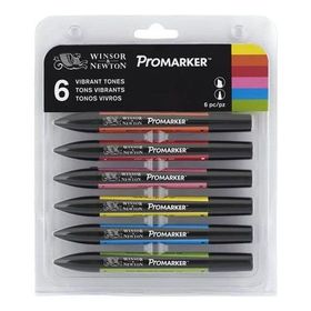 Winsor Newton Promarker 6'lı Set Vibrant Tones Grafik Kalemi