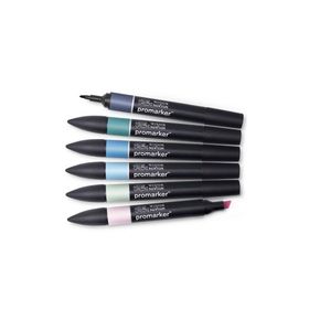 Winsor Newton Promarker Gökyüzü Tonları Seti 6 Renk Grafik Kalemi