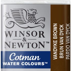 Winsor Newton Vandyke Brown 676 Yarım Tablet Sulu Boya