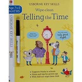 Wipe Clean Telling The Time-Usborne