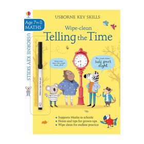 Wipe Clean Telling The Time-Usborne