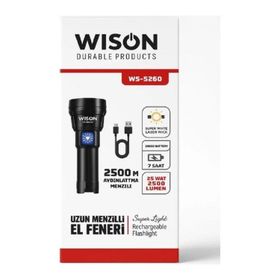 Wison WS-5260 25W 2500 Lumen Uzun Menzilli El Feneri
