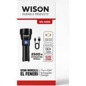 Wison WS-5260 25W 2500 Lumen Uzun Menzilli El Feneri