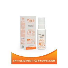 Wiss Plus Leke Karşıtı B3 Antidark Spot SPF50 50 ml Yüz Güneş Kremi