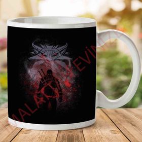 Witcher Geralt of Rivia And Logo Baskılı Kupa
