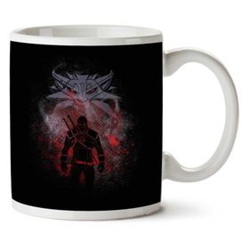 Witcher Geralt of Rivia And Logo Baskılı Kupa