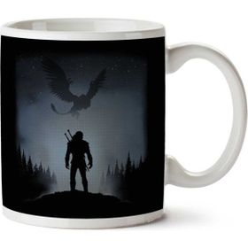 Witcher Wild Hunt Silhouette With Griffin Baskılı Kupa