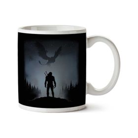 Witcher Wild Hunt Silhouette With Griffin Baskılı Kupa