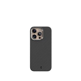 Wiwu iPhone 16 Pro Max Aramid Kevlar Magsafe Uyumlu Kamera Standlı Siyah Telefon Kılıfı