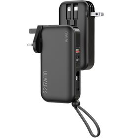 Wiwu JC-23 22.5W 10000mAh Micro Type-C ve Lightning Kablolu Şarj Göstergeli PD Powerbank