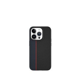 Wiwu LCC-107 iPhone 15 Pro Max Karbon Fiber Magsafe Uyumlu Kamera Korumalı Mavi Telefon Kılıfı