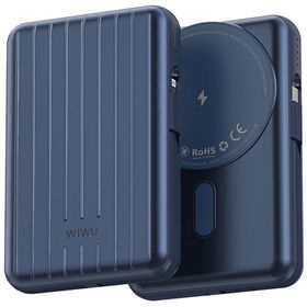 Wiwu PP03 15W 10000mAh Mavi Taşınabilir Wireless Şarj ve PD Hızlı Şarj Özellikli Powerbank