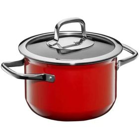 WMF 515695290 Fusiontec Yüksek Pot 18 cm Kırmızı Compact Tencere