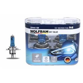Wolfram 12 V H4 100 / 90 P43t Sky Blue Beyaz 22144 Sb Ampul