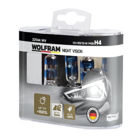 Wolfram 12 V H4 60 / 55 P43t Night Vision Beyaz 22144 Nv Ampul