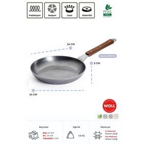 Woll Carbon Steel 24 cm Kızartma Tavası