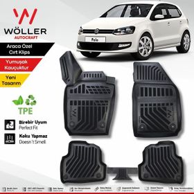 Wöller Volkswagen Polo 2010-2017 Arası Siyah 3D Havuzlu Paspas