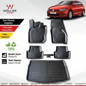 Wöller Volkswagen Polo 2017-2021 Siyah Paspas ve Bagaj Havuzu Set