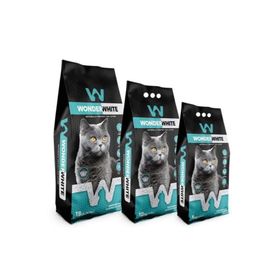 Wonder White Marsilya Sabun Kokulu İnce Taneli Topaklanan 10 kg Kedi Kumu