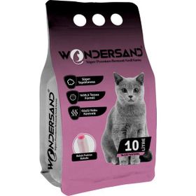 Wondersand Bebek Pudra Kokulu İnce Tane Topaklanan 10 lt Kedi Kumu