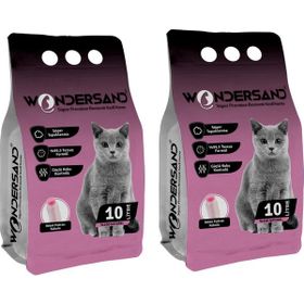 Wondersand Bebek Pudra Kokulu İnce Tane Topaklanan 2x10 lt Kedi Kumu