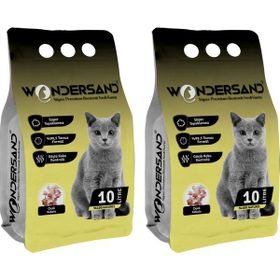 Wondersand Çiçek Kokulu İnce Tane Topaklanan 2x10 lt Kedi Kumu
