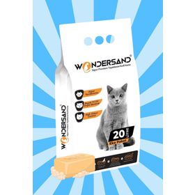 Wondersand Premium Beyaz Bentonit Kalın Taneli Sabun Kokulu Topaklanan 20 lt Kedi Kumu