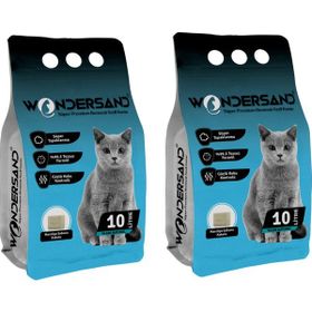 Wondersand Sabun Kokulu İnce Tane Topaklanan 2x10 lt Kedi Kumu