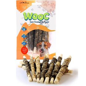 Wooc Dog Balık Derisi Sargılı Sütlü Stick 80 gr Köpek Ödül Maması