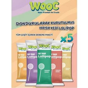 Wooc Dondurularak Kurutulmuş 5x1.4 gr Kedi Ödülü Lolipop