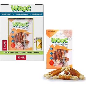 Wooc Tavuk Sargılı Kalsiyum Kemikli 3x80 gr Köpek Ödül Maması