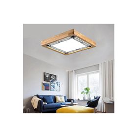 Wood Design World Ahşap Çerçeve Motifli Tavan LED Aydınlatma Avize