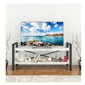 Wood House Buse Beyaz TV Sehpası