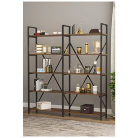 Wood House İlayda Geniş Raflı Ceviz Kitaplık