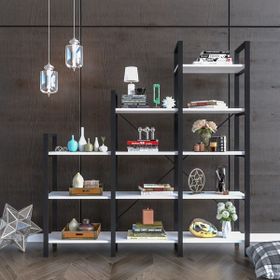 Wood House Kardelen Merdiven Beyaz Kitaplık