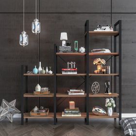 Wood House Kardelen Merdiven Ceviz Kitaplık