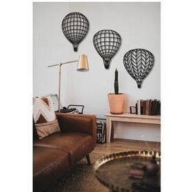 Wooden Factory 3 Parça Uçan Balon Duvar Süsü