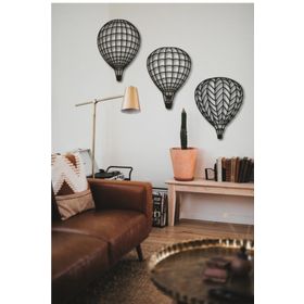 Wooden Factory 3 Parça Uçan Balon Duvar Süsü