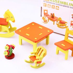 Wooden Toys 3D Ahşap Maket Çocuk Bahçesi Takımı Oyuncak