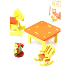 Wooden Toys 3D Ahşap Maket Çocuk Bahçesi Takımı Oyuncak