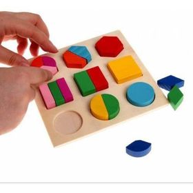 Wooden Toys Ahşap Geometrik Şekil Blokları Oyuncak