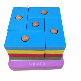 Wooden Toys Ahşap Kare Geçme Bloklar Oyuncak