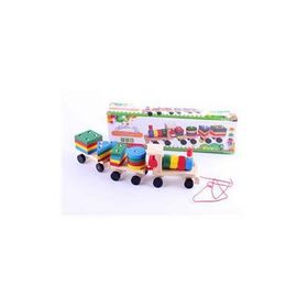 Wooden Toys Geometric Building Block Car