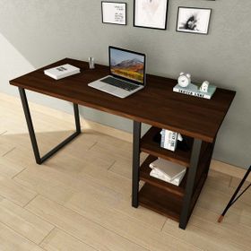 Woodesk CPT4612-140 Ceviz Elegant Masif Ağaç Çalışma Masası