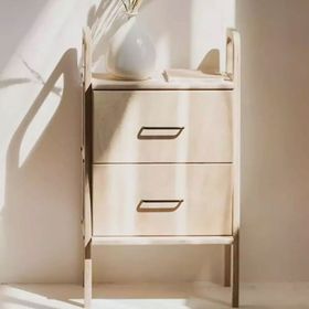 Woodesk Cpt4652-50 Sabina Masif Ahşap 90x50 cm Naturel Renk Dolap