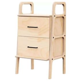 Woodesk Cpt4652-50 Sabina Masif Ahşap 90x50 cm Naturel Renk Dolap