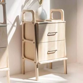 Woodesk Cpt4652-50 Sabina Masif Ahşap 90x50 cm Naturel Renk Dolap