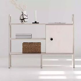 Woodesk CPT4653-120 Rovere Masif Ahşap 120x90 CM Beyaz Renk Dolap