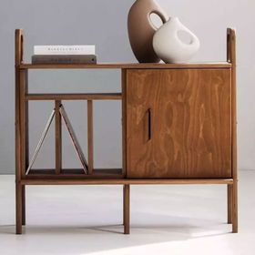Woodesk CPT4679-100 Eleganza Masif Ahşap 100x90 CM Tik Renk Dolap