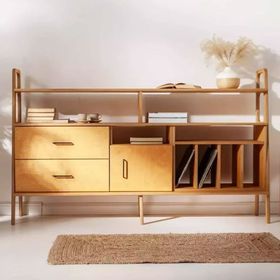 Woodesk CPT4683-140 Veta Masif Ahşap 190x115 CM Tik Renk Dolap